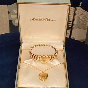 Extremely Rare Pitman & Keeler American Queen Expandable Bracelet & Locket